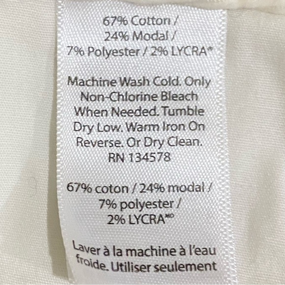 Vineyard Vines winter white corduroy modal cotton 5 pocket design pants size 8 - Picture 9 of 9